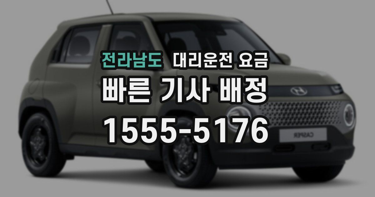 전라남도 대리운전 가격