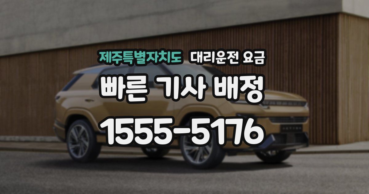 제주특별자치도 대리운전 가격