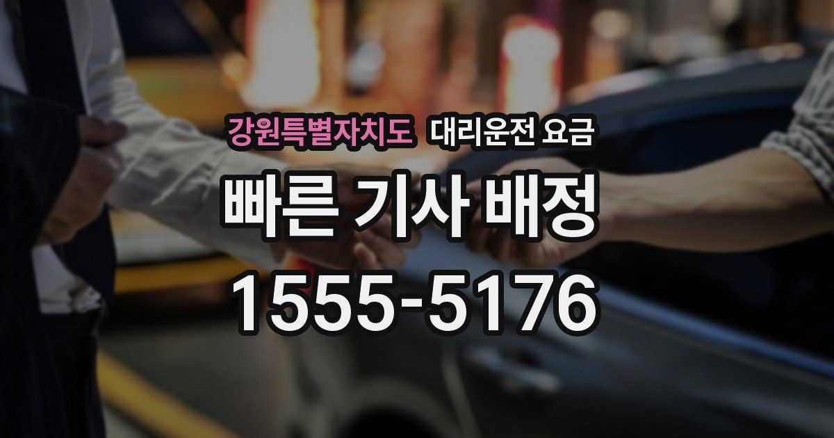 강원특별자치도 대리운전 가격