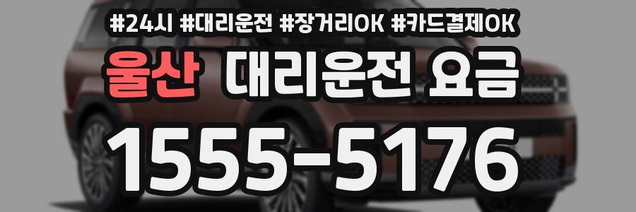 울산 대리운전 요금