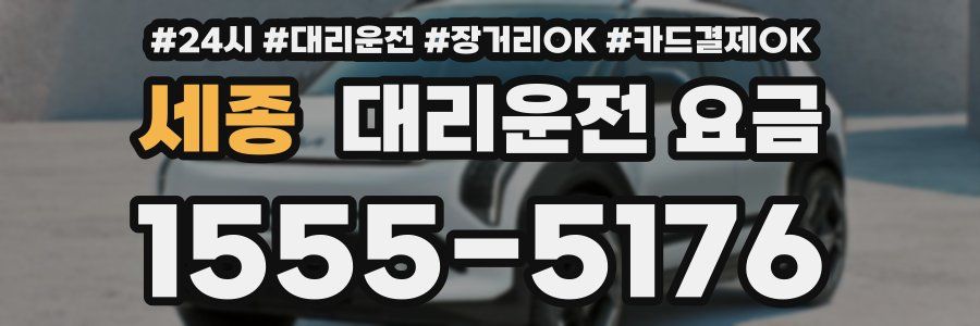 세종 대리운전 요금