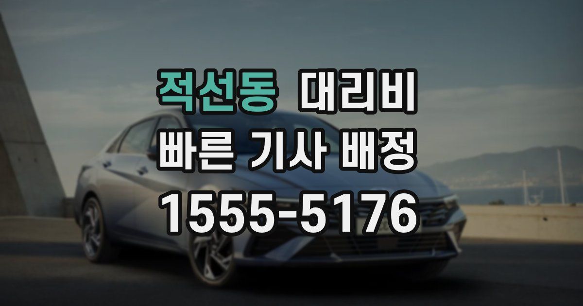 적선동 대리운전 가격