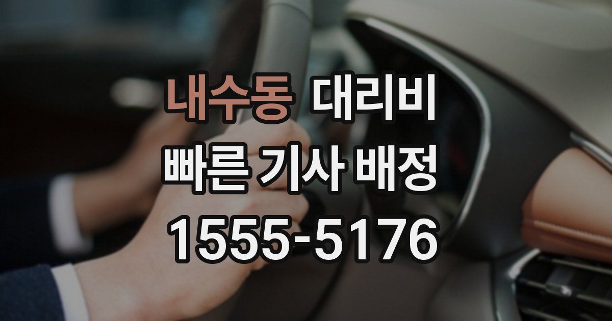 내수동 대리운전 가격