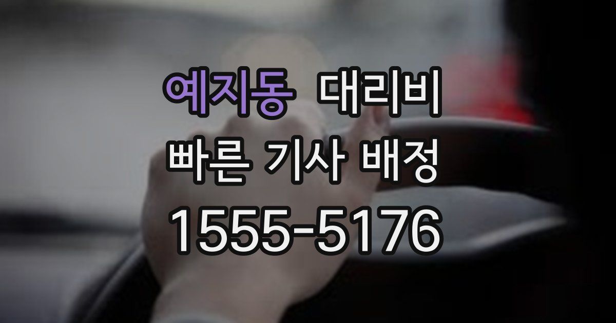 예지동 대리운전 가격