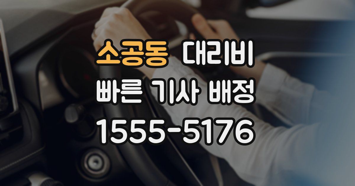소공동 대리운전 가격