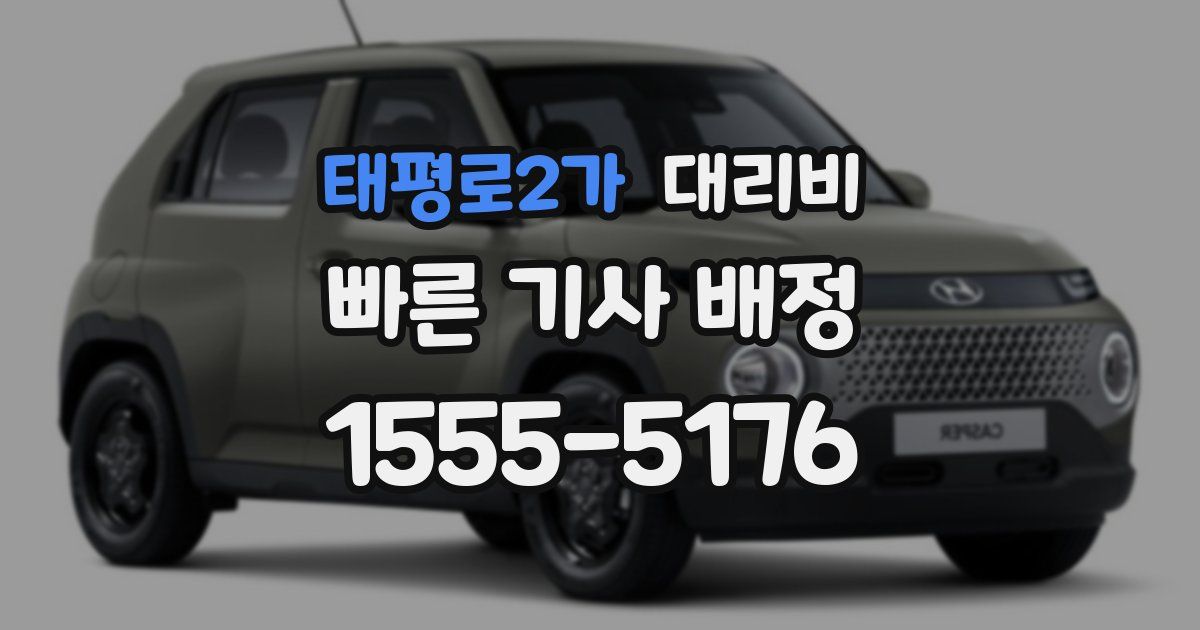 태평로2가 대리운전 가격