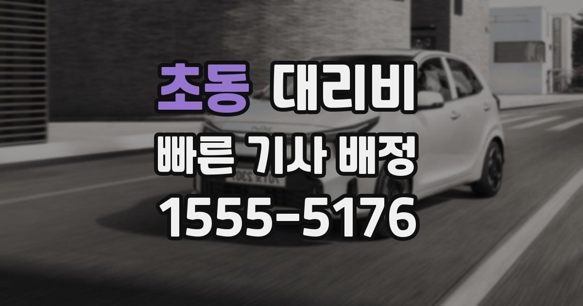 초동 대리운전 가격