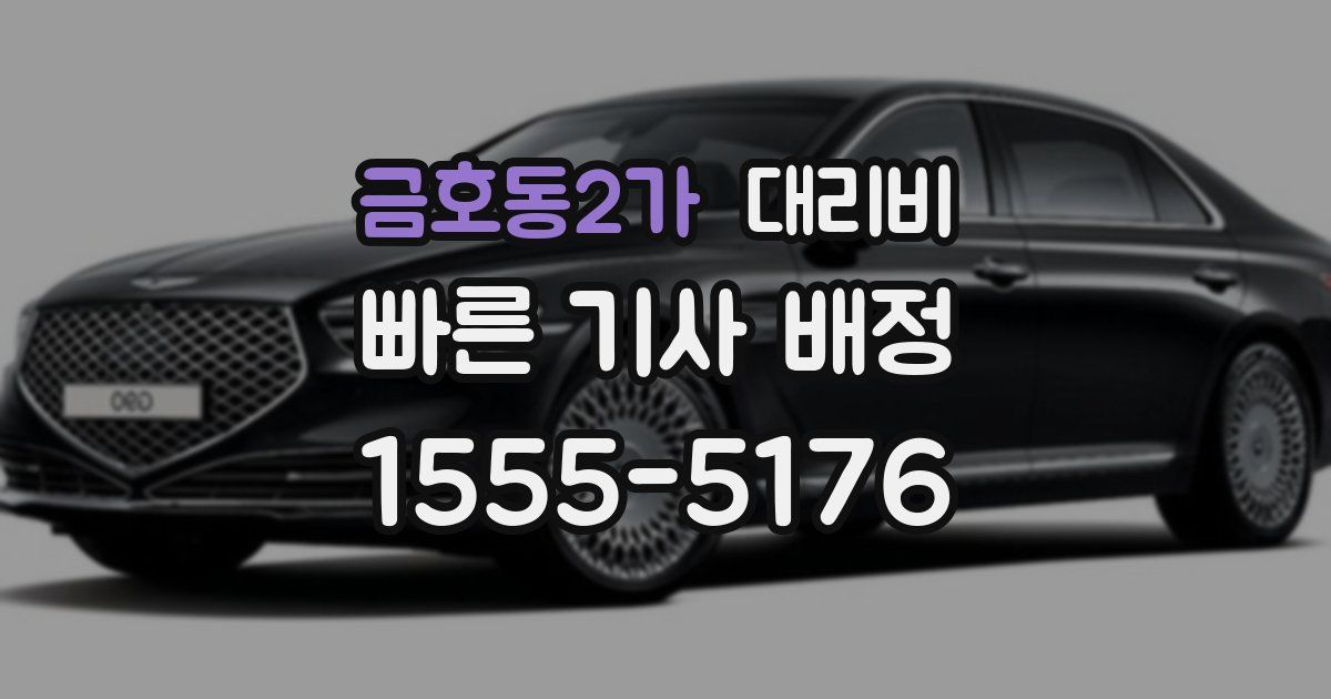 금호동2가 대리운전 가격