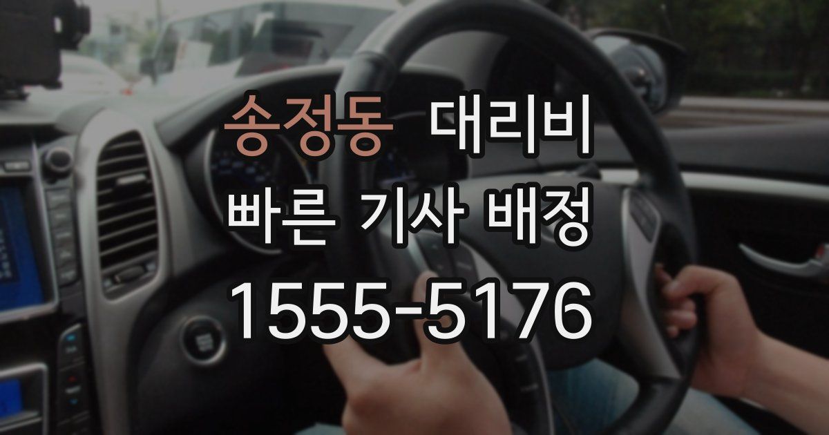 송정동 대리운전 가격