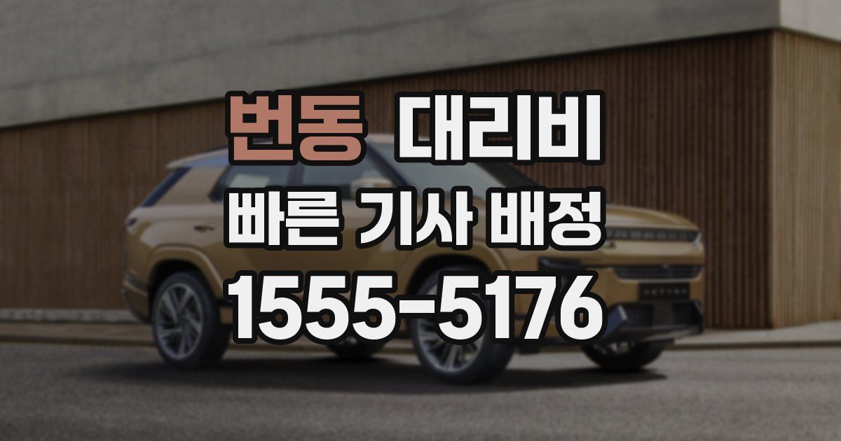 번동 대리운전 가격