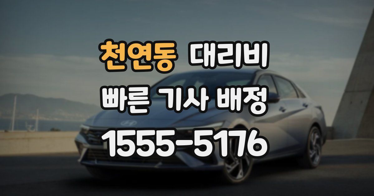 천연동 대리운전 가격