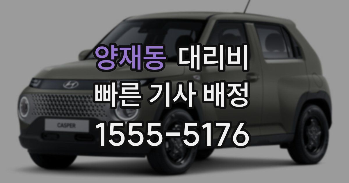 양재동 대리운전 가격