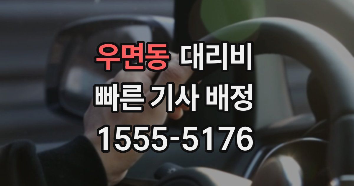 우면동 대리운전 가격
