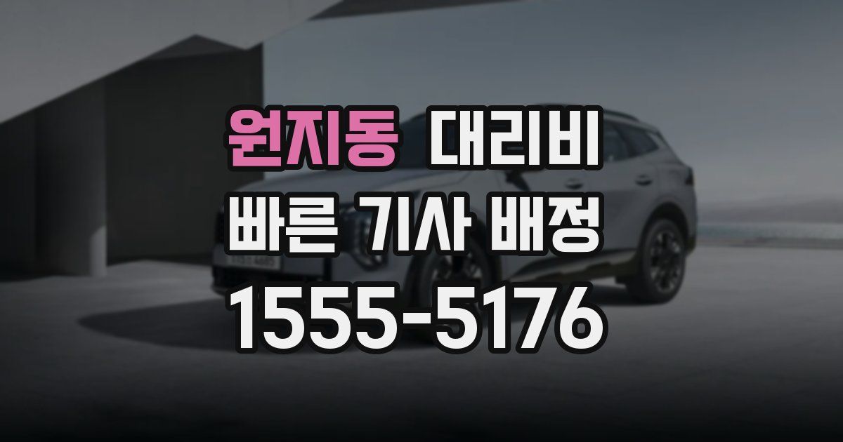 원지동 대리운전 가격