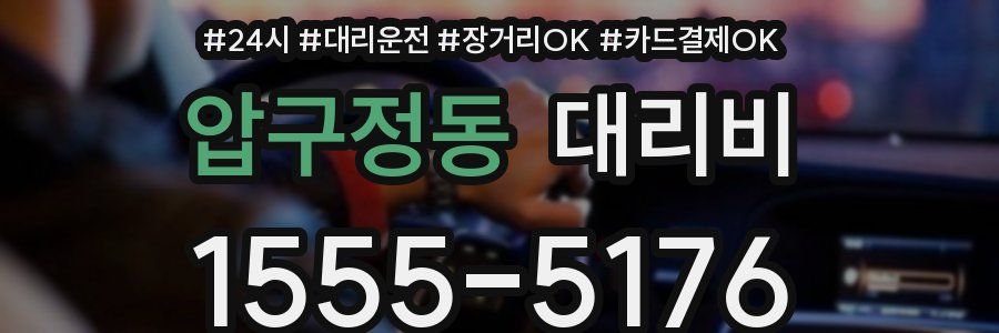 압구정동 대리비