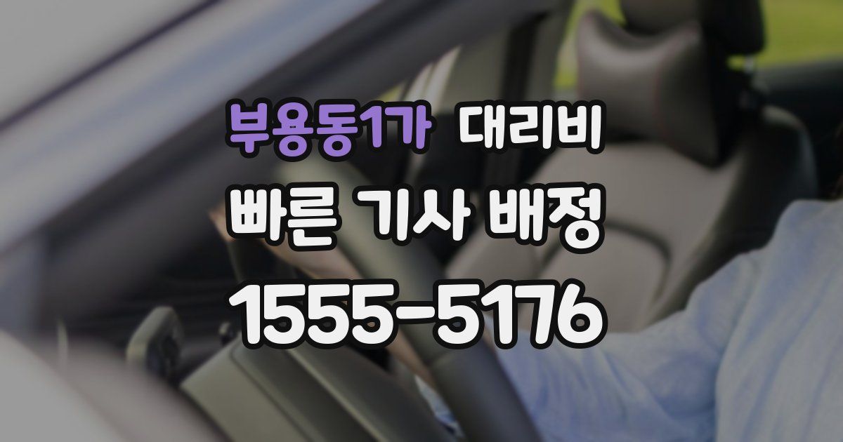 부용동1가 대리운전 가격