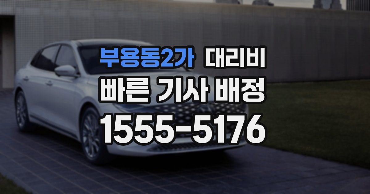 부용동2가 대리운전 가격