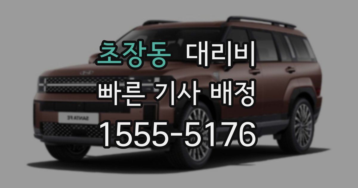 초장동 대리운전 가격