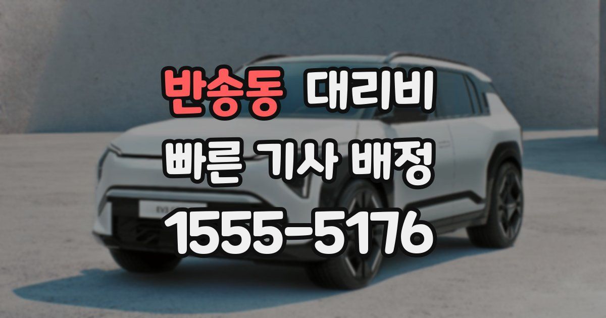 반송동 대리운전 가격