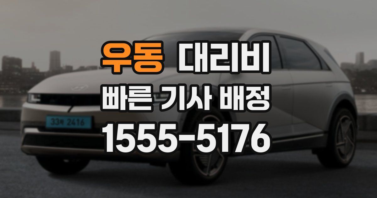 우동 대리운전 가격