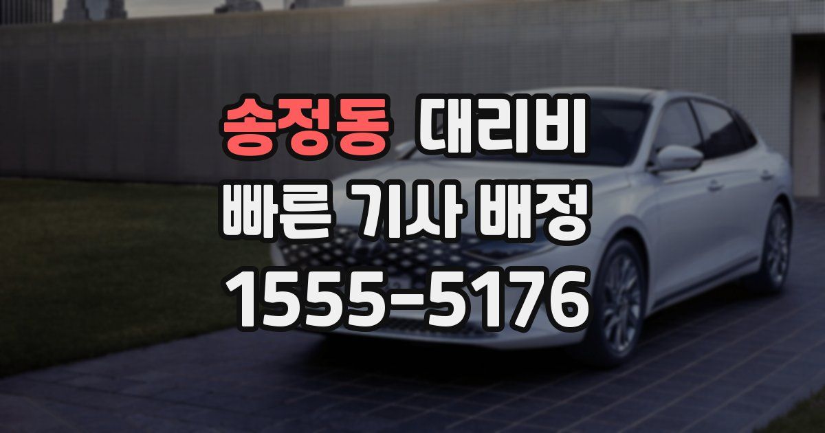 송정동 대리운전 가격