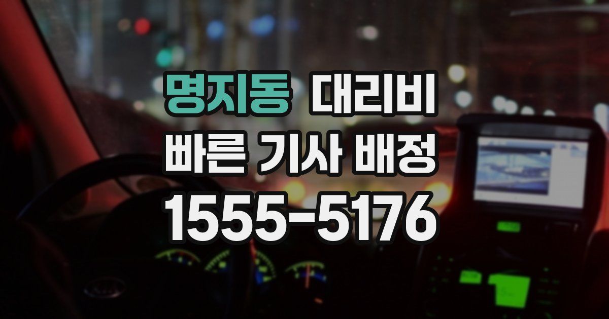 명지동 대리운전 가격