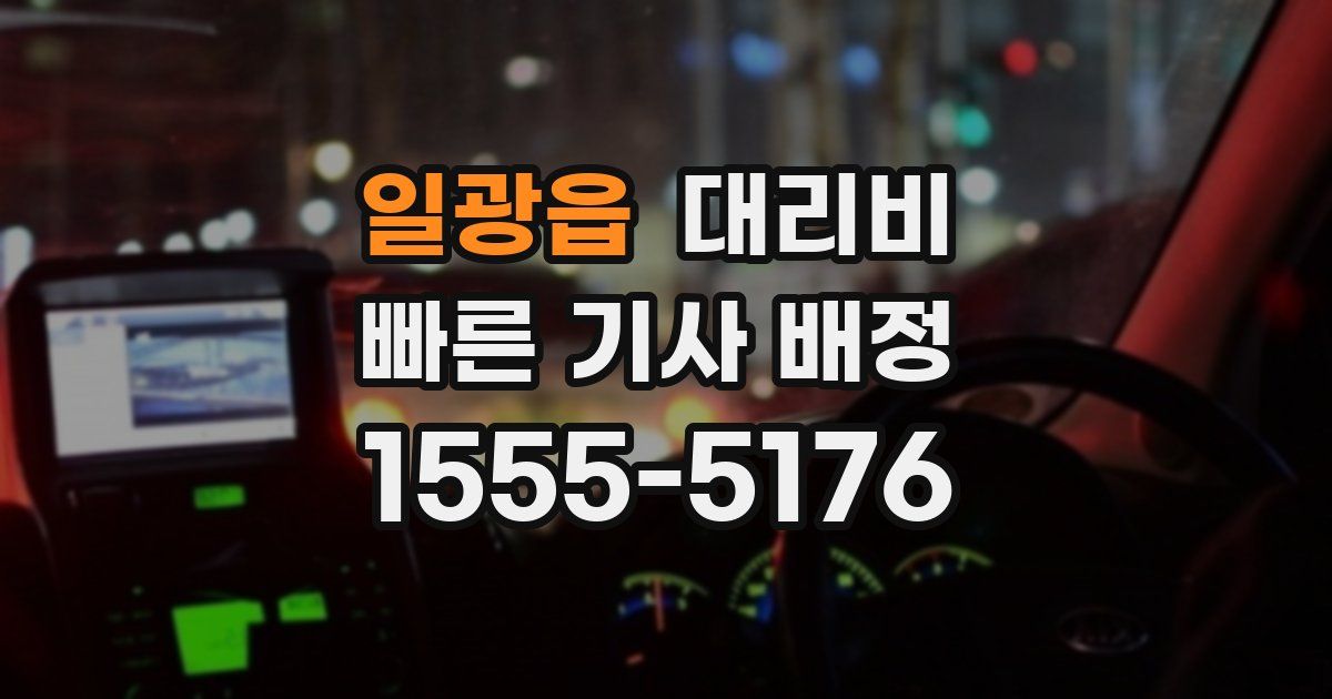 일광읍 대리운전 가격