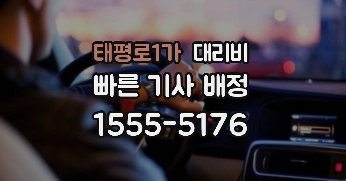태평로1가 대리운전 가격