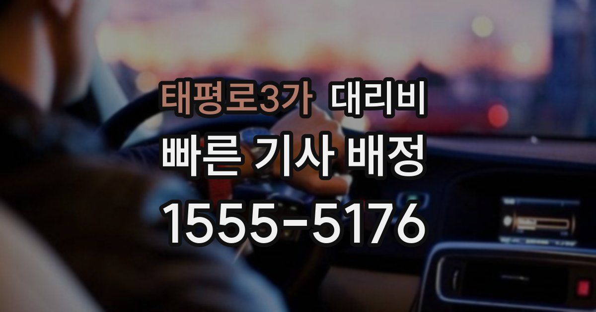 태평로3가 대리운전 가격