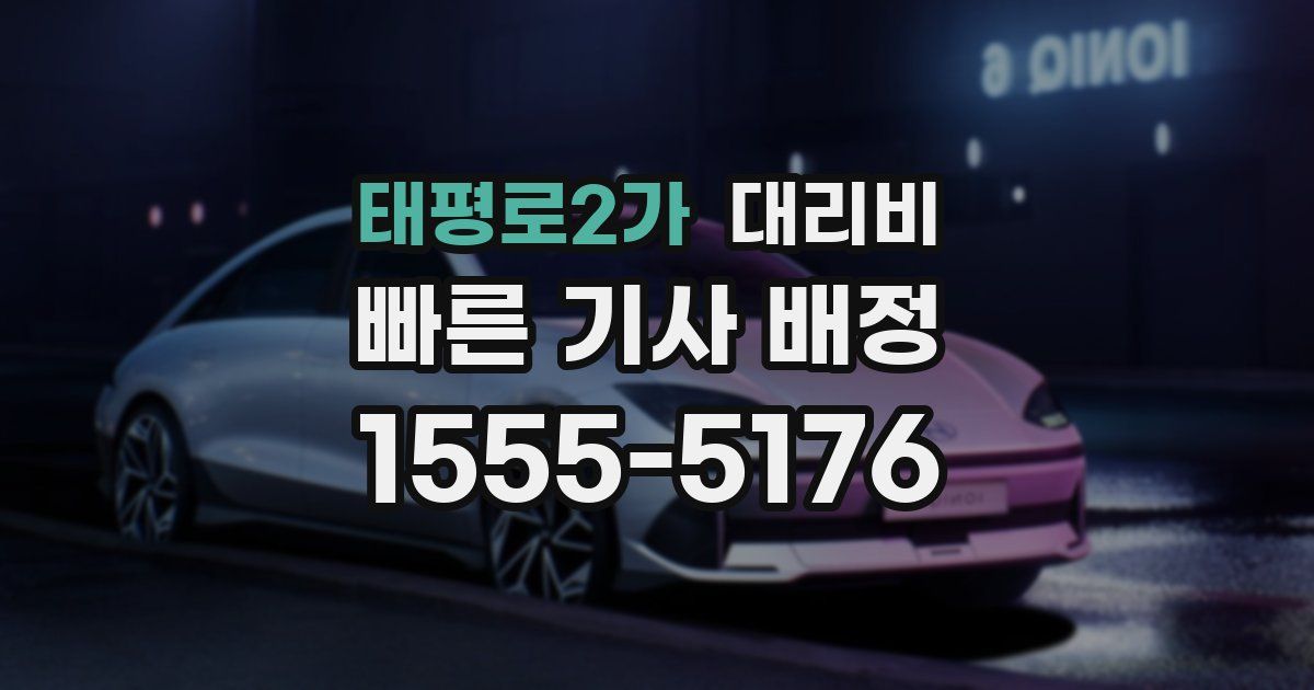 태평로2가 대리운전 가격