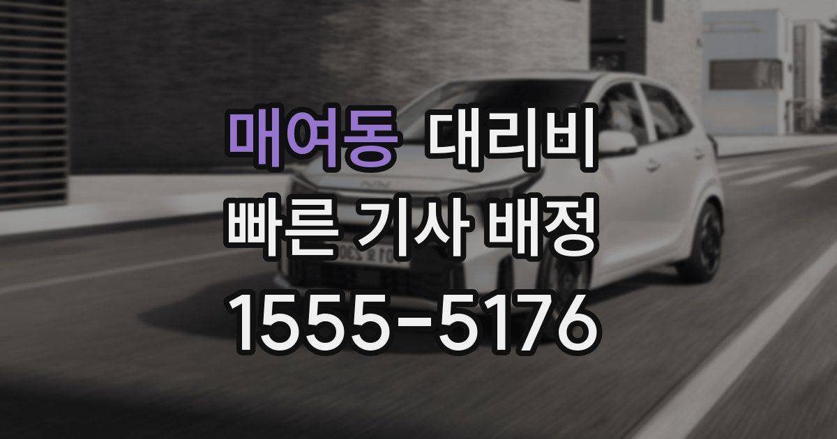 매여동 대리운전 가격