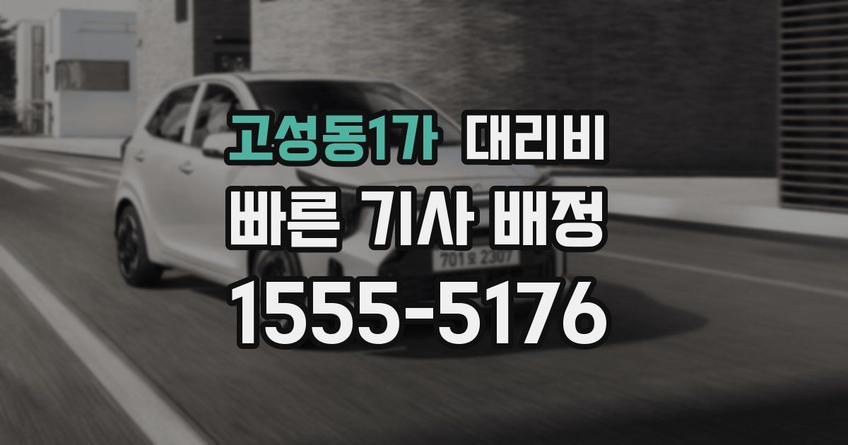 고성동1가 대리운전 가격