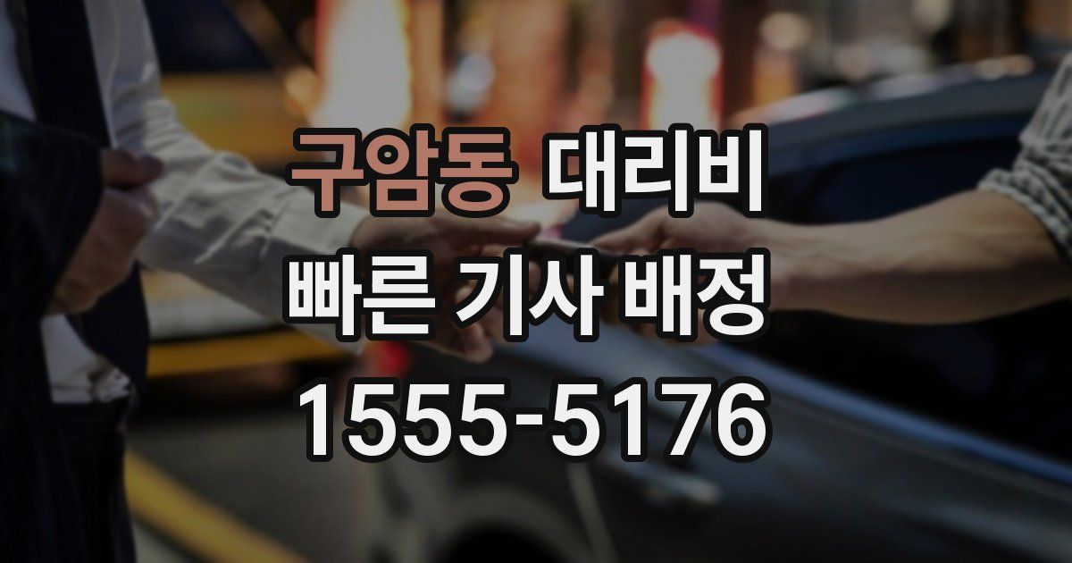 구암동 대리운전 가격
