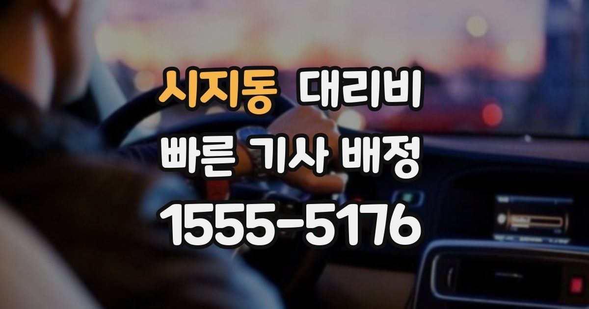 시지동 대리운전 가격