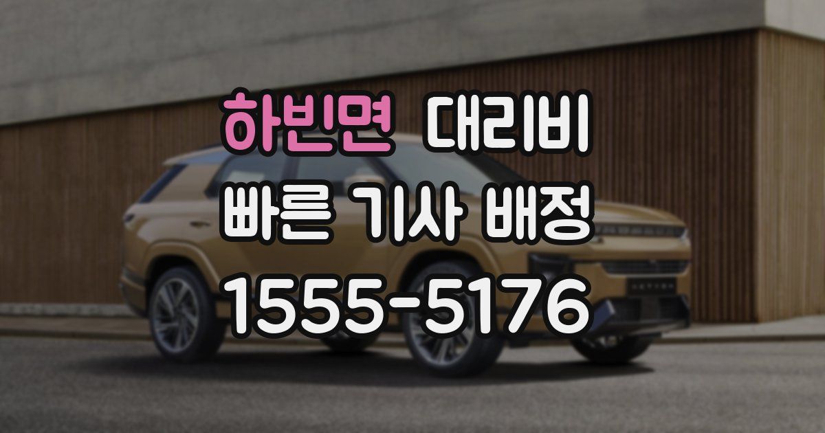 하빈면 대리운전 가격