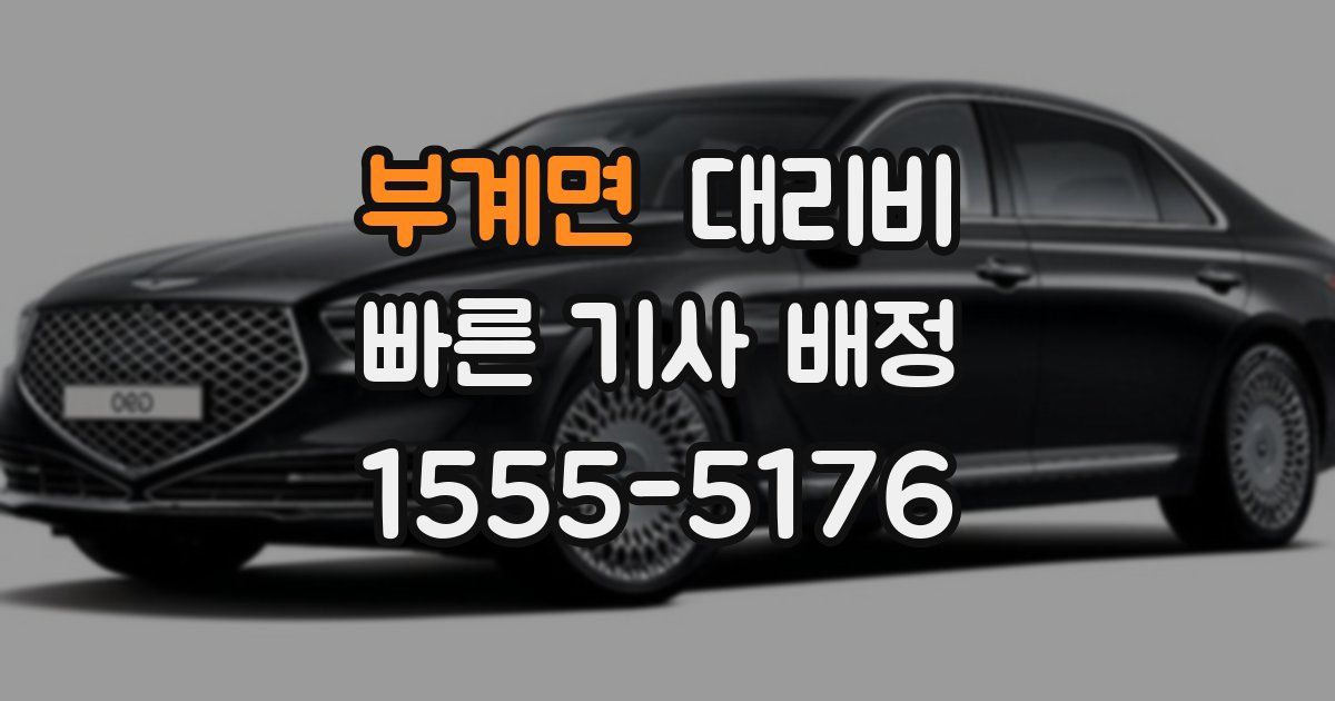 부계면 대리운전 가격