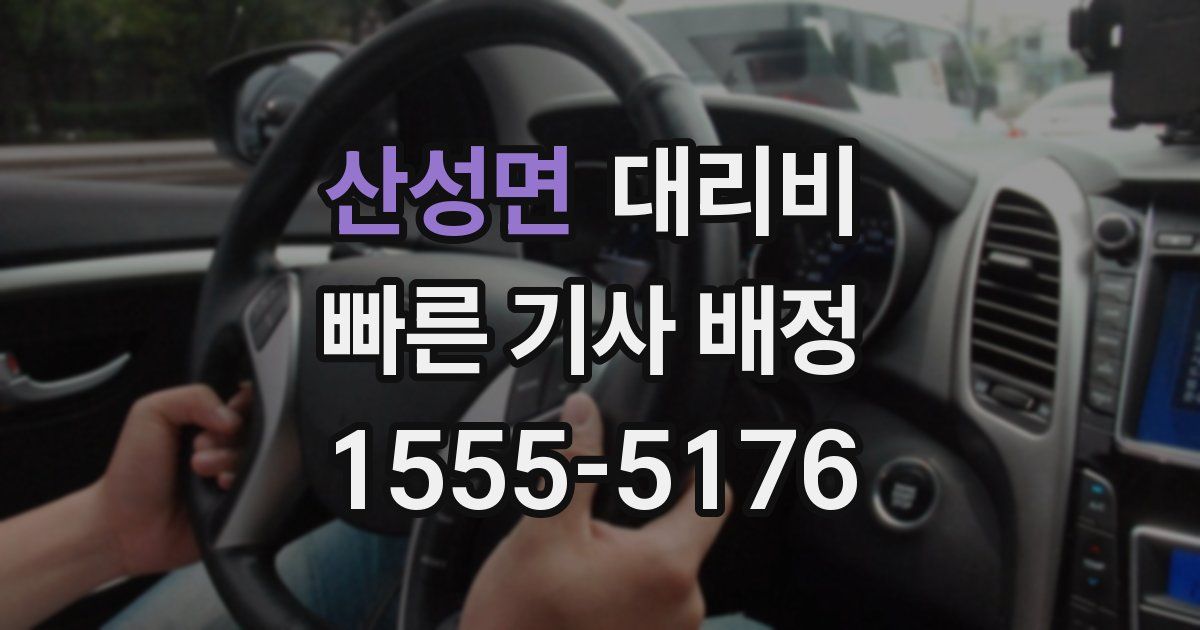 산성면 대리운전 가격