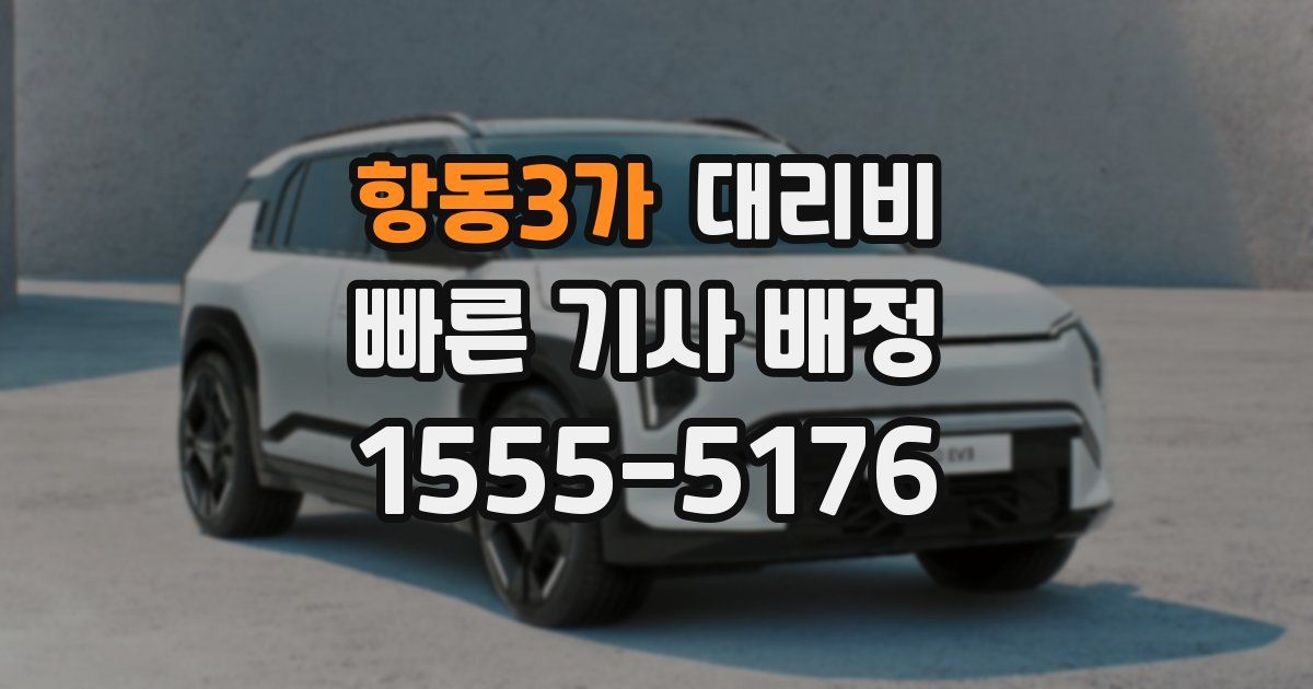 항동3가 대리운전 가격