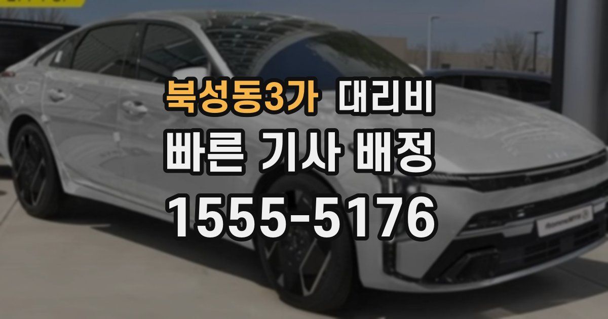 북성동3가 대리운전 가격