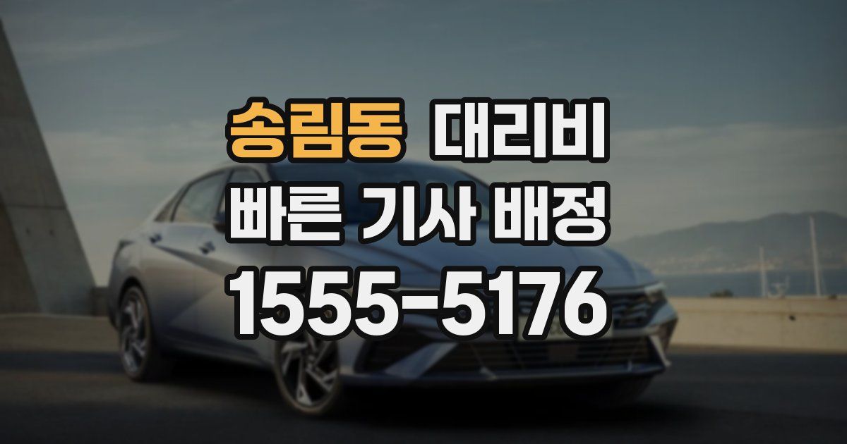 송림동 대리운전 가격