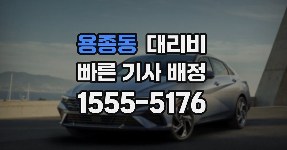 용종동 대리운전 가격