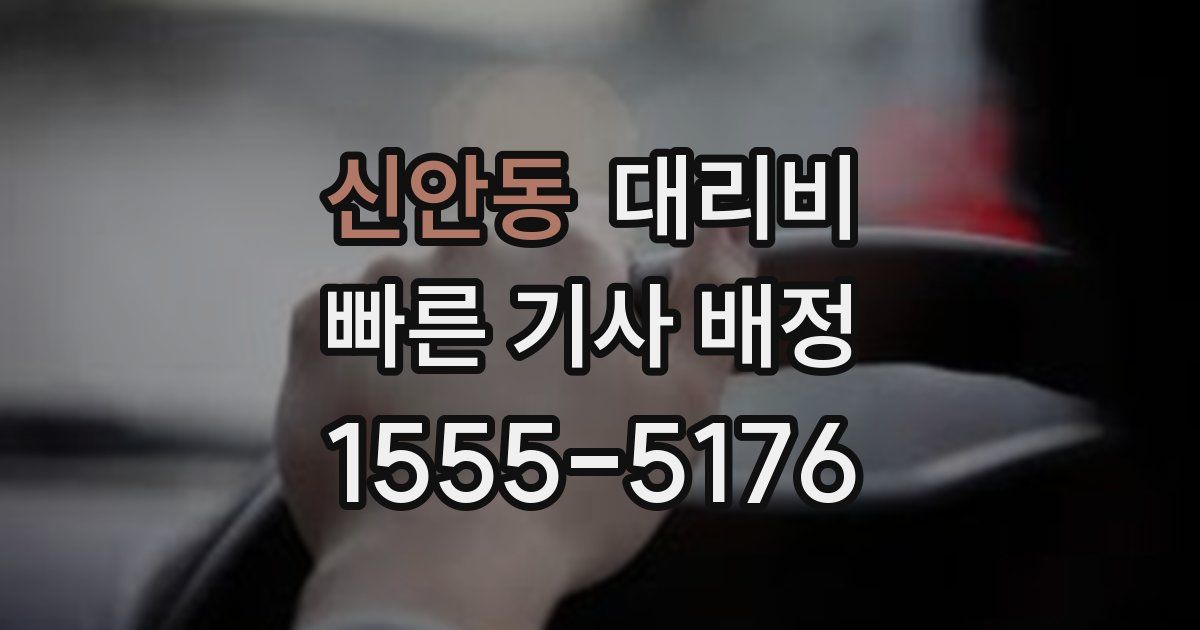 신안동 대리운전 가격