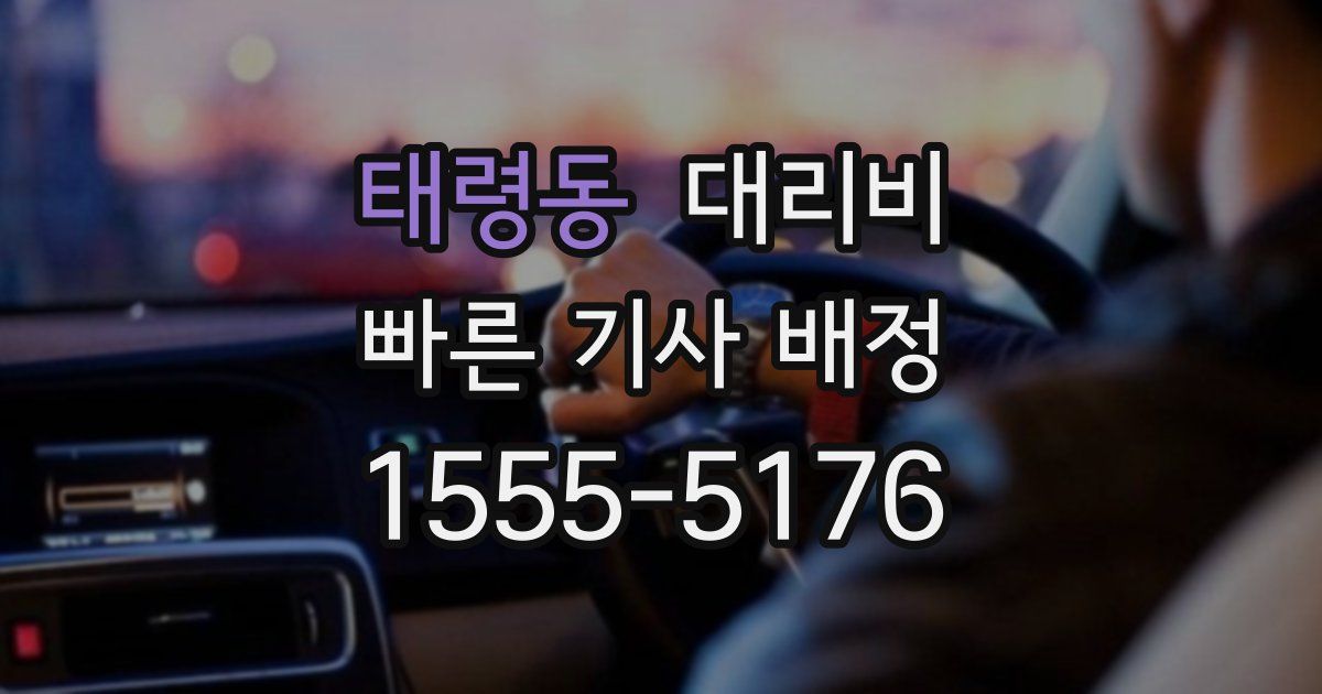 태령동 대리운전 가격