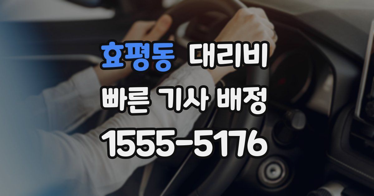 효평동 대리운전 가격