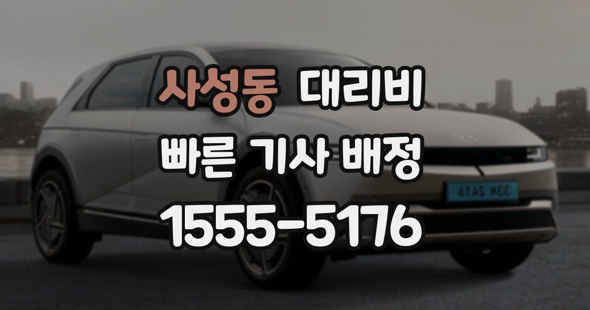 사성동 대리운전 가격