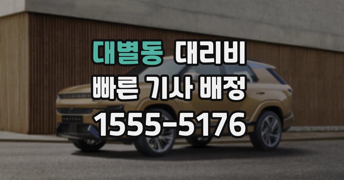 대별동 대리운전 가격