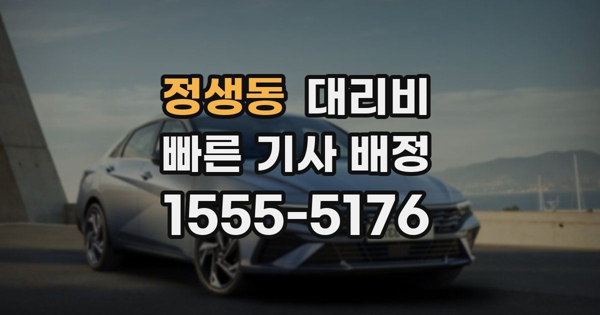 정생동 대리운전 가격