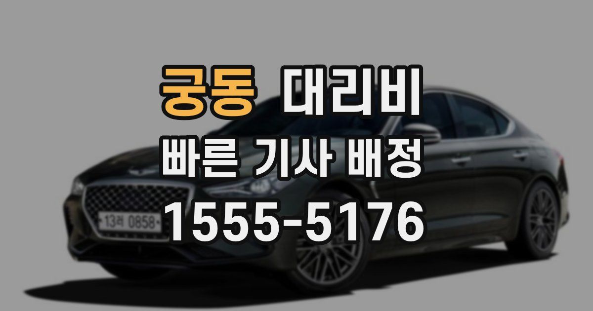 궁동 대리운전 가격