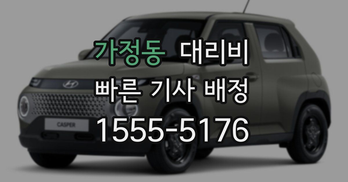 가정동 대리운전 가격