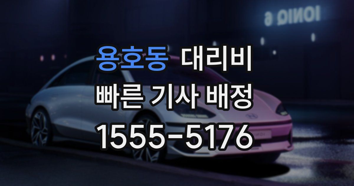 용호동 대리운전 가격